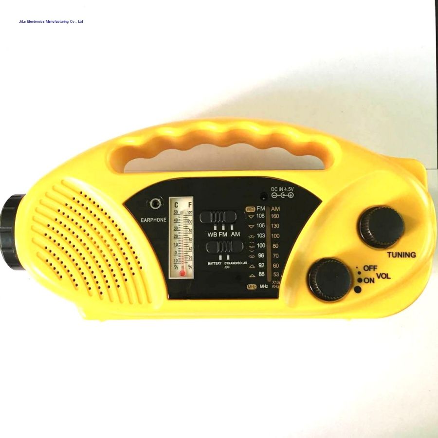 Solar hand crank AM/FM Radio/Weather band and flashlight