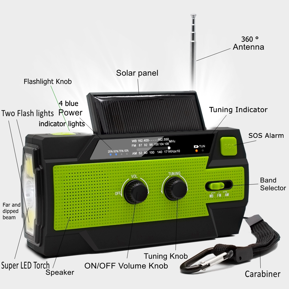 FM AM radio, FM radio, emergency radio, solar carnk radio, solar dynamo radio, solar emergency radio, NOAA Weather radio.