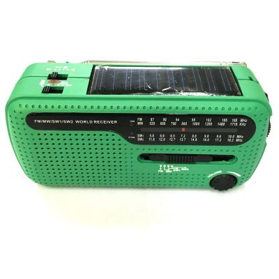 Portable Emergency Solar Crank AM/FM/SW Radio with LED Flashlight