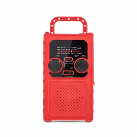 Hand Crank Emergency Radio with Flashlight Reading